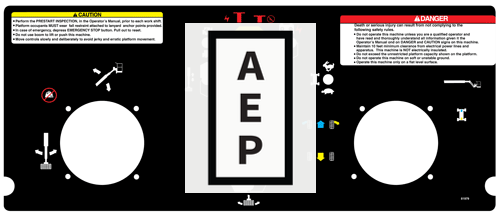 0081979 Placard, Platform Control Box, Top For Snorkel