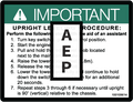 JLG 1001096141 Decal Important Manual Decent