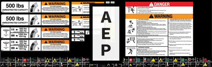 JLG 1001108720 Decal Kit Platf Decals 800A