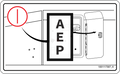 JLG 1001117307 Decal Emergency Stop