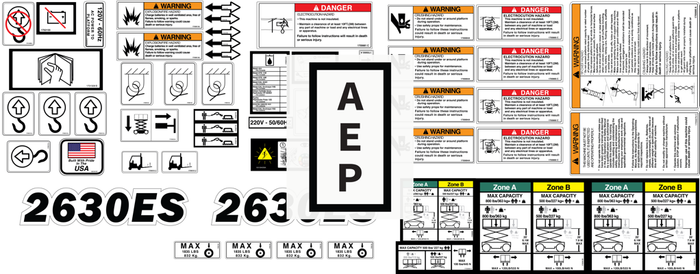 1001149797 Kit(Service),2630ES Decal For JLG