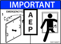JLG 1001160071 Decal Rear Emergency Exit