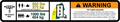 JLG 1001171335 Decal Warning Dual Cap Ansi