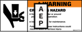 JLG 1001211777 Decal Crushing Hazard
