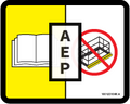 JLG 1001231066 Decal No Panel Carrier Allowed