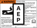 Genie 1281183 Warning-Runaway Machine-Word