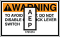 JLG 1701074 Decal Warning