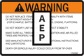 JLG 1702282 Decal Warning