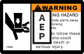 JLG 1702391 Decal Crushing Hazard