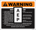 JLG 1702936 Decal Warn