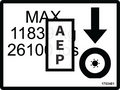 JLG 1703481 Decal Max Tire Load