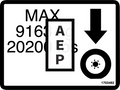 JLG 1703482 Decal Max Tire Load