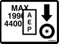 JLG 1703493 Decal Max Whl Load