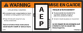 JLG 1703942 Decal Warning Crushing Can
