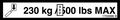 JLG 1703996 Decal 230 500 Max Cap