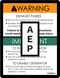 JLG 1704286 Decal Generator Danger Eng