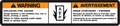 JLG 1704340 Decal Warn Batt Vent Can