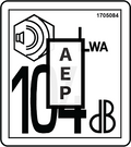 JLG 1705084 Decal Decibel Level