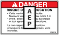 JLG 1705718 Decal Warning Elect Csa