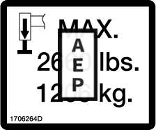 JLG 1706264 Decal Pad Load