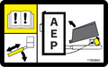 JLG 1706384 Decal Manual Descent Inside