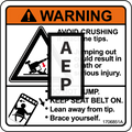 JLG 1706851 Decal Warning Do Not Jump
