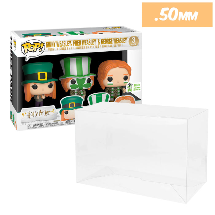 3 PACK QUIDDITCH WORLD CUP Pop Protectors for Funko (0.50mm thick) 6.25h x 9.5w x 3.5d - Display Geek, Inc.