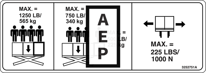 JLG 3252751 Decal Nameplt Capext Deckc D L B J