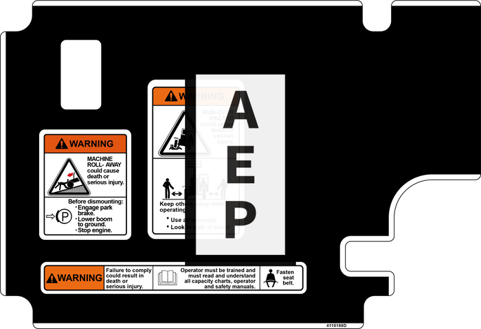JLG 4110188 Decal Overlay Lh