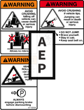 JLG 4110358 Decal Warning Avoid Crushing &