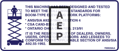 Skyjack 700028 Decal Design Standards