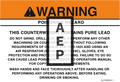Skyjack 700033 Decal Lead Warning