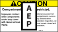 Genie 97551 Caution-Compart Access