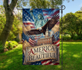 America the Beautiful Patriotic-12 × 18 Garden Flag (Single-Sided)