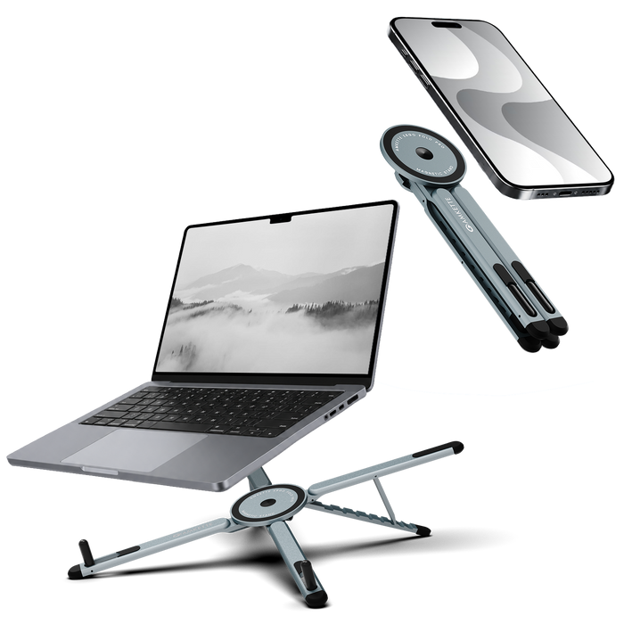Amkette Ergo Fold Pro Laptop and Magnetic Phone Stand