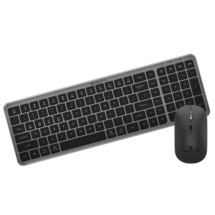 Amkette Wi-Key Max Multi Device Wireless Keyboard and Mouse