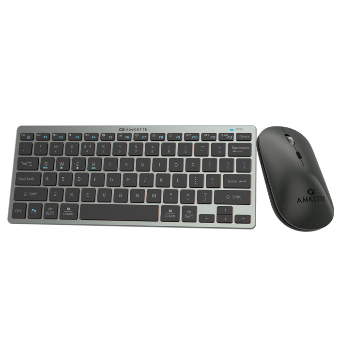 Amkette Wi-Key Mini 2 Multi Device Wireless Keyboard and Mouse