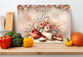 Baked With Love Cardinal Floral Glass Cutting Board