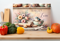 Baked With Love Cottage Baking Glass Cutting Board