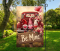Be Mine Valentine Gnome-12 × 18 Garden Flag (Single-Sided)