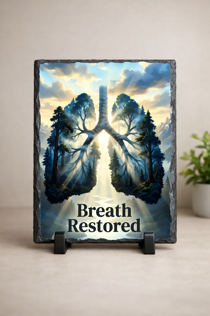 Breath Restored Inspirational Photo Slate