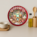 Christmas Calories Don’t Coun-Round Glass Cutting Board 12"