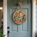 Christmas cocoa cheer door round