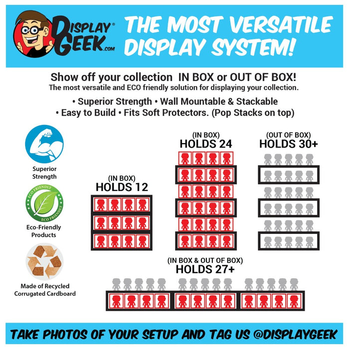 Display Geek Inbox Storage Best Funko Pop Vinyl Display Case Pop Shelf Shelves Eco vaulted original kubbies
