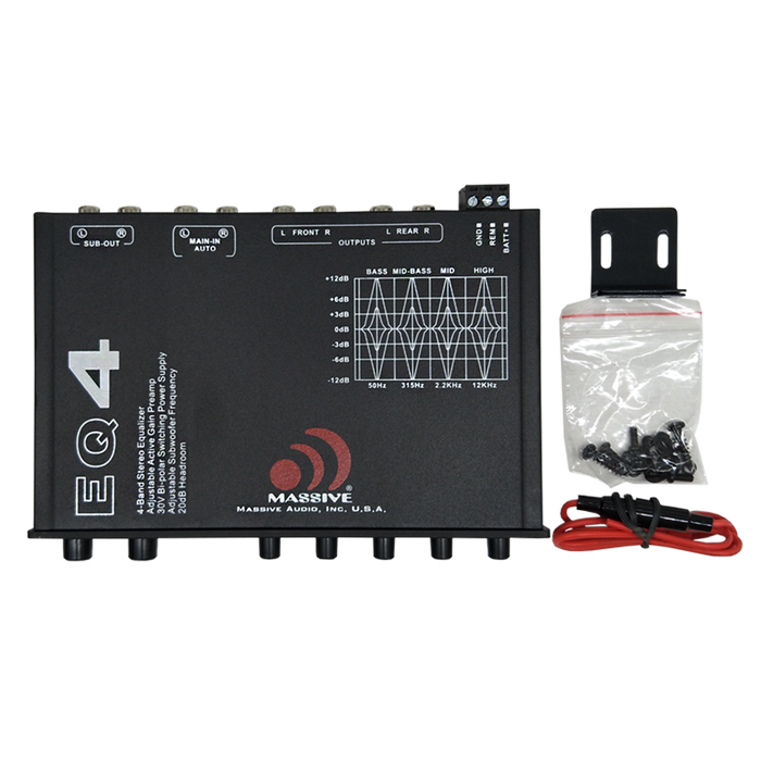 4 Band Car Audio Graphic Equalizer