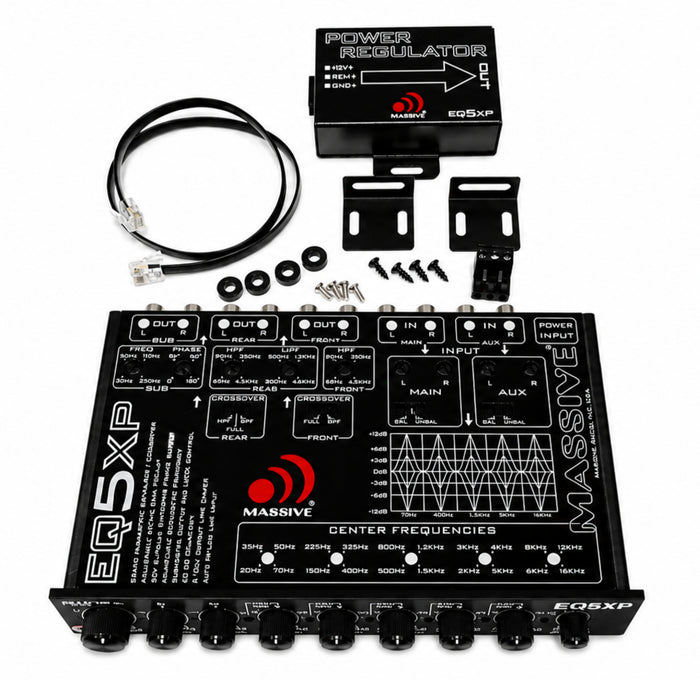 EQ5XP - 5 Band Car Audio Parametric Equalizer / Crossover Signal Processor