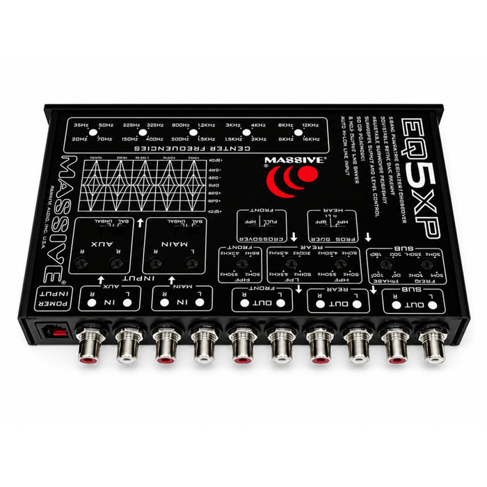 EQ5XP - 5 Band Car Audio Parametric Equalizer / Crossover Signal Processor