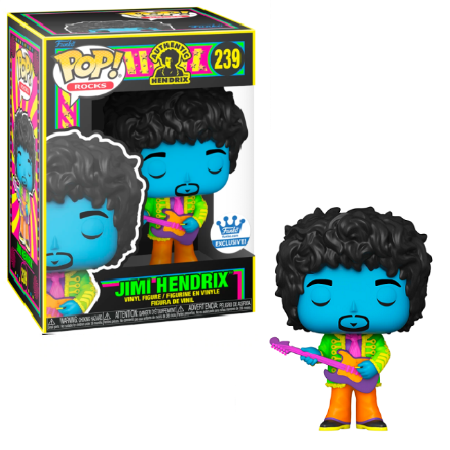 Funko Pop Black Light Jimi Hendrix with Purple Guitar Funko Shop