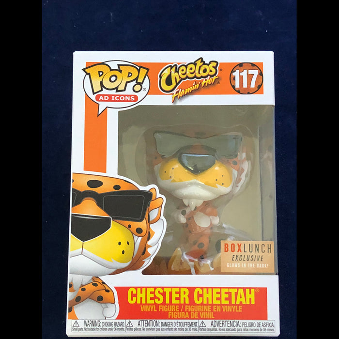 Funko Pop Funko Pop Ad Icons Chester Cheetah Flames Glow in the Dark BoxLunch Exclusive Rare Vaulted Vinyl Toy Art Figure