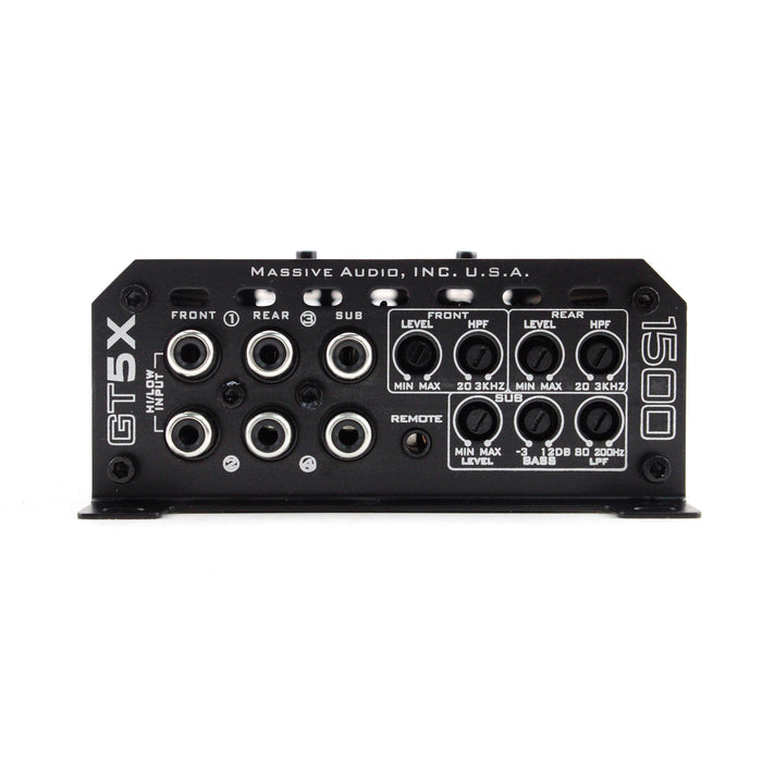 GT5X - 115 Watts RMS x 4 @ 2 Ohm + 510 Watts @ 1 Ohm 5-CH Amplifier With Bass Remote